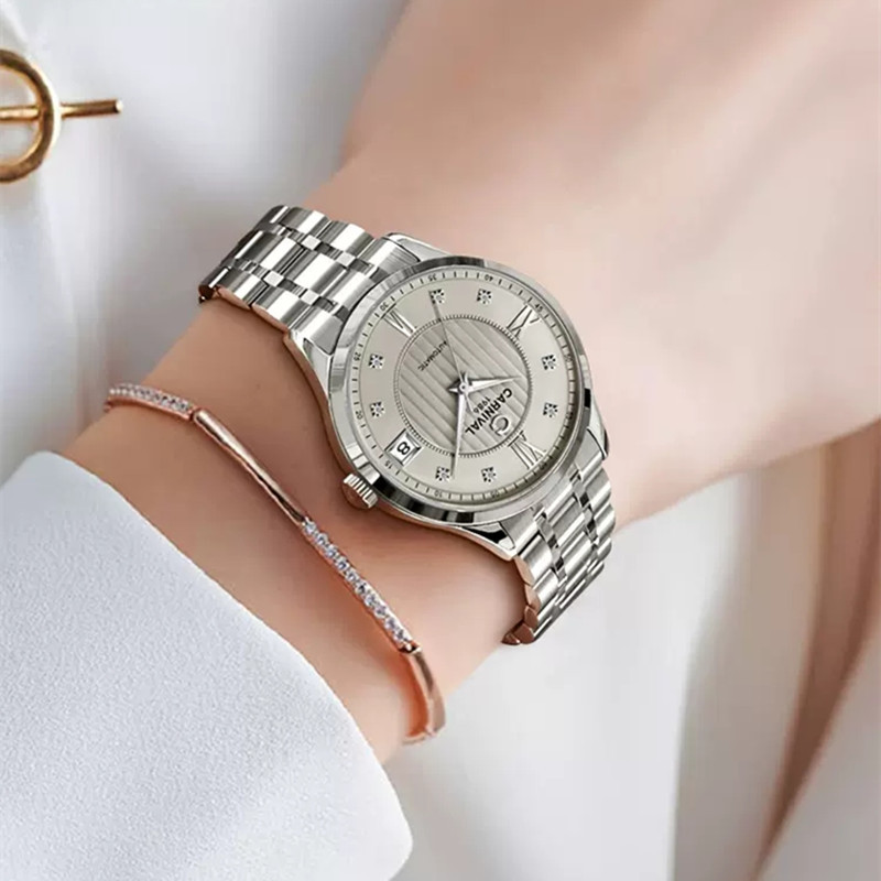 Luxury Watch Japan - Szwajcarski Zegarek Damski CARNIVAL Luxury Automatic