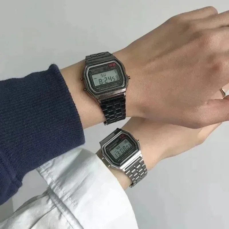 Luxury Watch Market - Luksusowe zegarki F91W z stalowym paskiem,