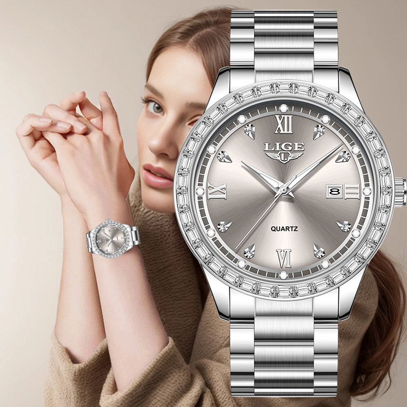 Luxury Watch Market - Zegarek kwarcowy LIGE 2026 Luksusowy zegarek