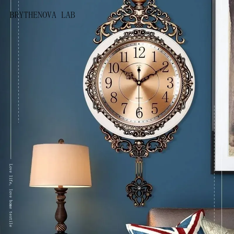 Luxury Watch Europe - Duży Luksusowy Złoty Zegar Ścienny do