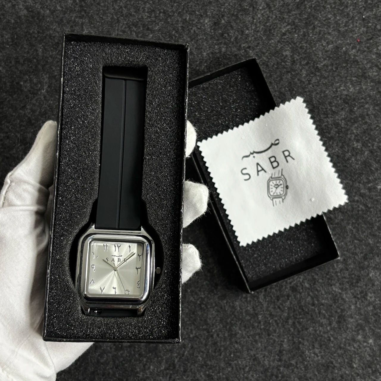Luxury Watch Protection Film - Zegarek męski SABR z arabskimi cyframi,