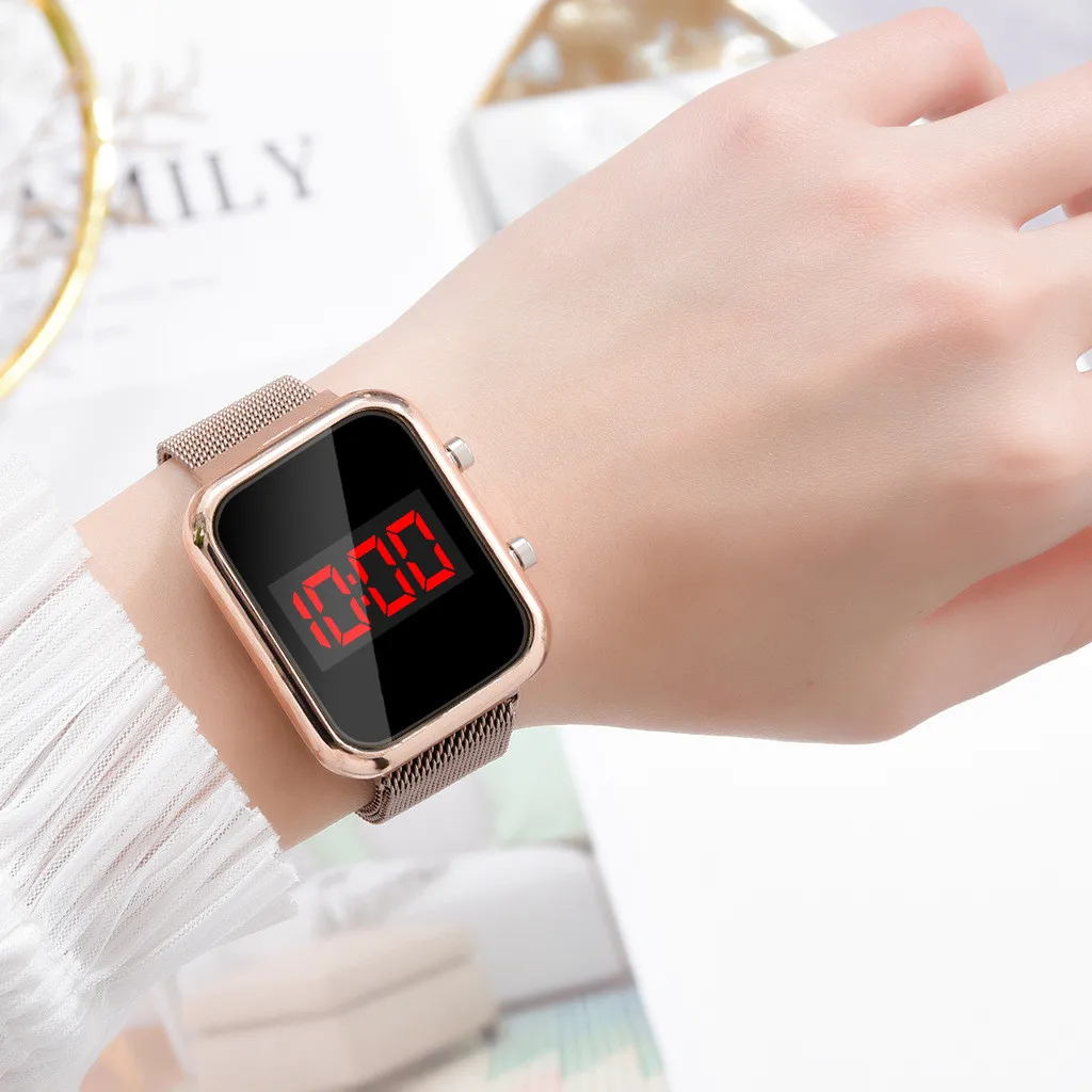Modne zegarki LED z magnetyczn – Luxury Watch Market recenzja i cena