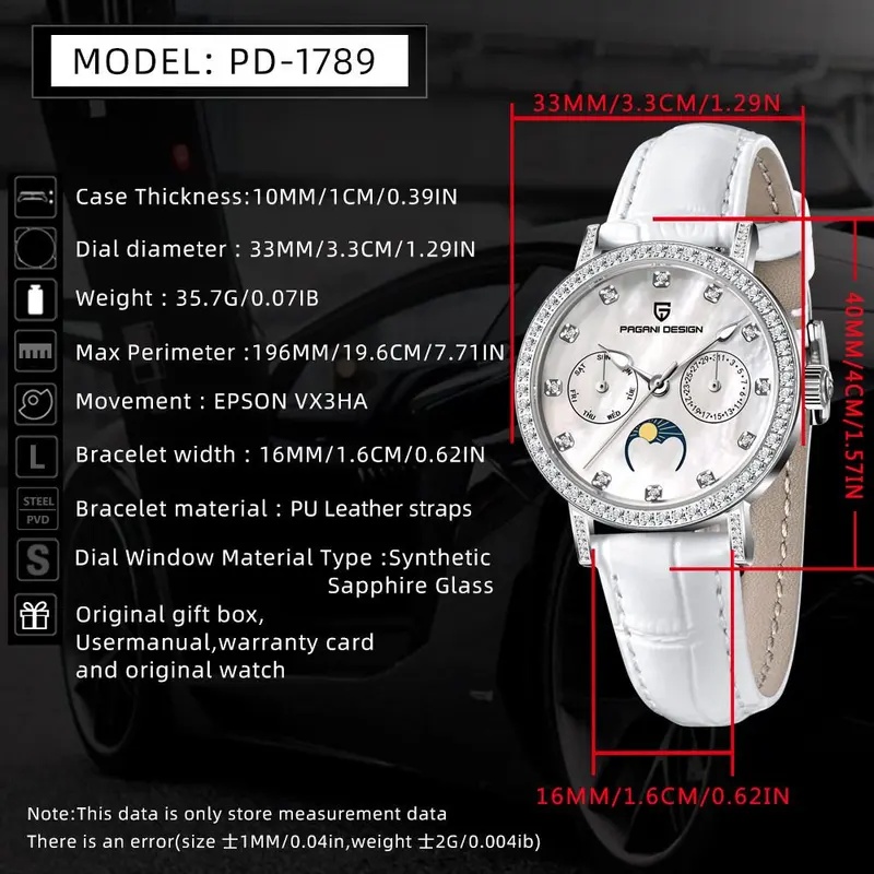 Nowe zegarki damskie PAGANI DE – Luxury Watch Japan recenzja i cena
